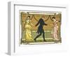 19th-Century Illustration of a Man Dancing Between Two Women-Bettmann-Framed Photographic Print