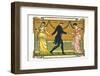 19Th-Century Illustration of a Man Dancing between Two Women-Bettmann-Framed Photographic Print