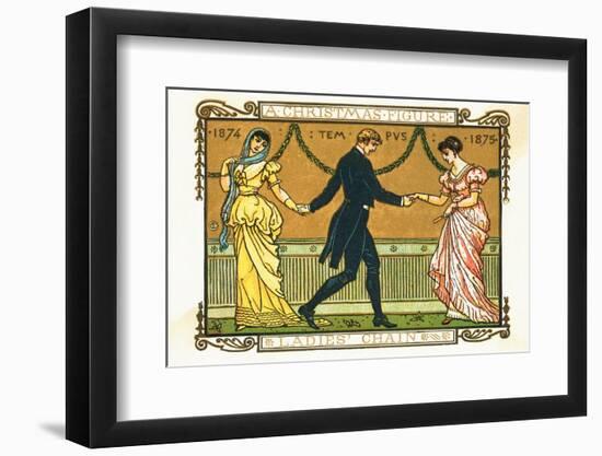 19Th-Century Illustration of a Man Dancing between Two Women-Bettmann-Framed Photographic Print