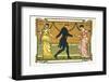 19Th-Century Illustration of a Man Dancing between Two Women-Bettmann-Framed Photographic Print