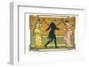 19Th-Century Illustration of a Man Dancing between Two Women-Bettmann-Framed Photographic Print