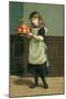 19th-Century Illustration of a Young Girl Preparing for the Christmas Season-null-Mounted Giclee Print