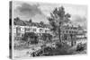 19th-Century Illustration of Old Houses in London Street, Dockhead-null-Stretched Canvas