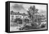 19th-Century Illustration of Old Houses in London Street, Dockhead-null-Framed Stretched Canvas