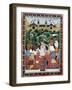 19th-Century Indian Painting of the Wife of Rajah Ramchanderjee in Rawan's Garden-null-Framed Giclee Print