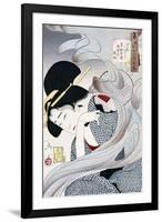 19th Century Japanese Print of a Woman with a Fan-Stefano Bianchetti-Framed Giclee Print