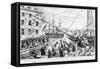 19Th-Century Lithograph of Boston Tea Party-Philip Gendreau-Framed Stretched Canvas