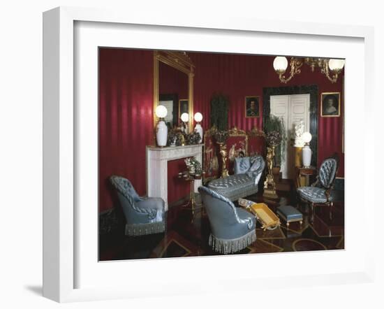 19th Century Living Room, Pitti Palace, Florence, Italy-null-Framed Giclee Print