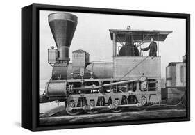 19th Century Locomotive-Science Source-Framed Stretched Canvas