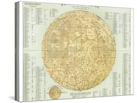 19th Century Map of the Moon-Detlev Van Ravenswaay-Stretched Canvas