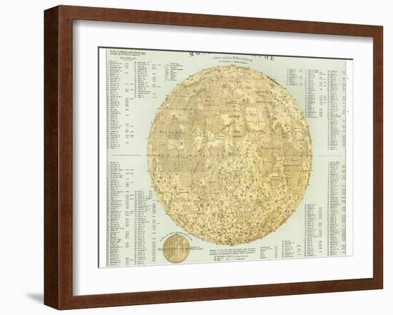 19th Century Map of the Moon-Detlev Van Ravenswaay-Framed Photographic Print