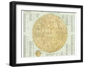 19th Century Map of the Moon-Detlev Van Ravenswaay-Framed Photographic Print