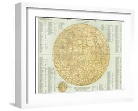 19th Century Map of the Moon-Detlev Van Ravenswaay-Framed Photographic Print