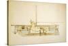 19th Century Military Submarine, Artwork-Library of Congress-Stretched Canvas