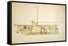 19th Century Military Submarine, Artwork-Library of Congress-Framed Stretched Canvas