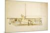 19th Century Military Submarine, Artwork-Library of Congress-Mounted Photographic Print