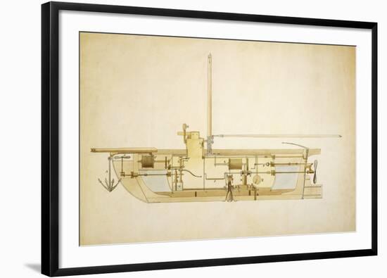 19th Century Military Submarine, Artwork-Library of Congress-Framed Photographic Print