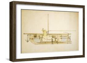 19th Century Military Submarine, Artwork-Library of Congress-Framed Photographic Print