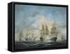 19th Century Naval Engagement in Home Waters-Richard Willis-Framed Stretched Canvas