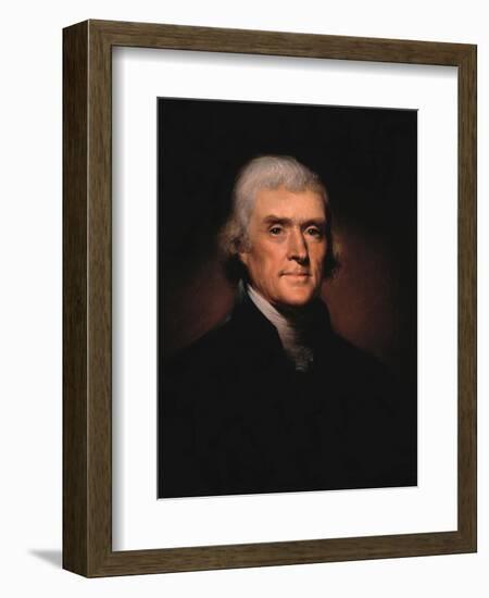 19th century painting of President Thomas Jefferson.-Vernon Lewis Gallery-Framed Art Print