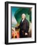 19th century painting of Vice President George Clinton, 1814.-Vernon Lewis Gallery-Framed Art Print