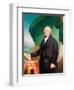 19th century painting of Vice President George Clinton, 1814.-Vernon Lewis Gallery-Framed Art Print