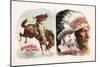 19th century print of Buffalo Bill Cody and hsi Wild West show.-Vernon Lewis Gallery-Mounted Art Print