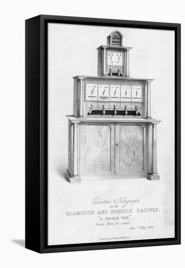 19th Century Railway Telegraph Machine-Science, Industry and Business Library-Framed Stretched Canvas