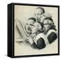19th Century Satirical Cartoon Showing Singing Dutch Clerics-null-Framed Stretched Canvas
