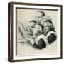 19th Century Satirical Cartoon Showing Singing Dutch Clerics-null-Framed Giclee Print