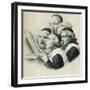 19th Century Satirical Cartoon Showing Singing Dutch Clerics-null-Framed Giclee Print