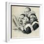 19th Century Satirical Cartoon Showing Singing Dutch Clerics-null-Framed Giclee Print