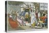 19th Century Scene of a Christmas Celebration-null-Stretched Canvas