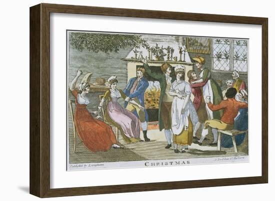 19th Century Scene of a Christmas Celebration-null-Framed Giclee Print