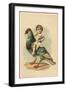 19th-Century Trade Card Depicting a Child Riding a Pigeon-null-Framed Giclee Print