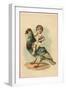 19th-Century Trade Card Depicting a Child Riding a Pigeon-null-Framed Giclee Print