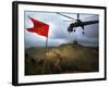 1st Air Cavalry Skycrane Helicopter Delivering Ammunition and Supplies to US Marines-Larry Burrows-Framed Photographic Print