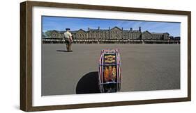 1st Battalion Welsh Guards on the Drill Square at Cavalry Barracks, Hounslow, London-null-Framed Photographic Print