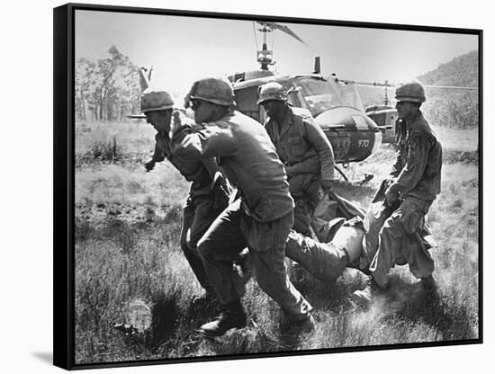 1st Cavalry Division-Peter Arnett-Framed Stretched Canvas