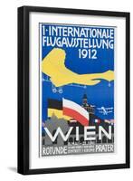 1st International Flying Expo Vienna Austria 1912 Advertising Poster-null-Framed Giclee Print