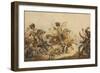 1st Life Guards Charging French Artillery at the Battle of Waterloo in 1815, 1820-William Heath-Framed Giclee Print