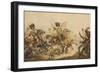 1st Life Guards Charging French Artillery at the Battle of Waterloo in 1815, 1820-William Heath-Framed Giclee Print