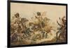 1st Life Guards Charging French Artillery at the Battle of Waterloo in 1815, 1820-William Heath-Framed Giclee Print