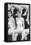 1st Miss Universe Contest, Miss Hong Kong Judy Dan and Miss India Indrani Rahman, CA, 1952-George Silk-Framed Stretched Canvas