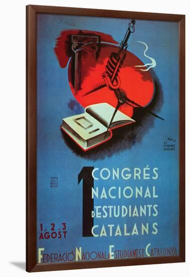 1st National Congress of Catalan Students-Student Federation of Catalonia-Framed Art Print