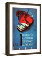 1st National Congress of Catalan Students-Student Federation of Catalonia-Framed Art Print