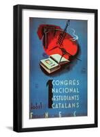 1st National Congress of Catalan Students-Student Federation of Catalonia-Framed Art Print