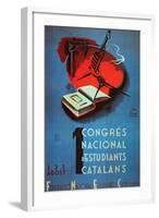 1st National Congress of Catalan Students-Student Federation of Catalonia-Framed Art Print