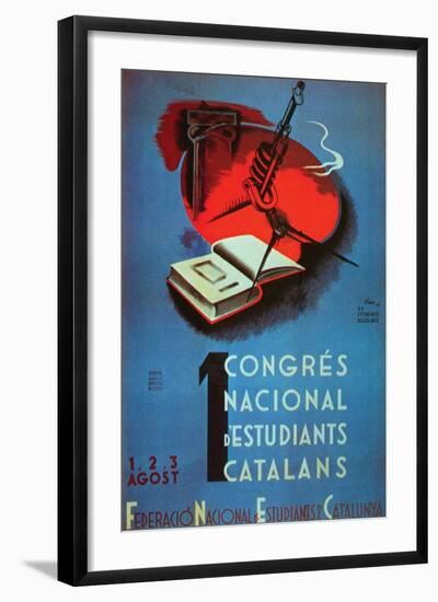 1st National Congress of Catalan Students-Student Federation of Catalonia-Framed Art Print