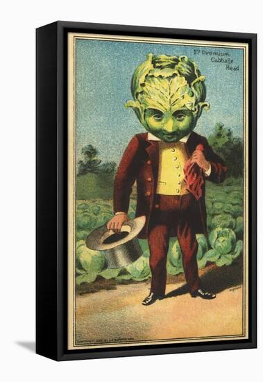 1st Premium Cabbage Head Trade Card-null-Framed Stretched Canvas